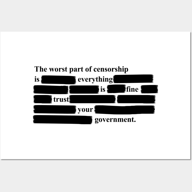 Censorship Freedom of Speech Wall Art by GreenGuyTeesStore